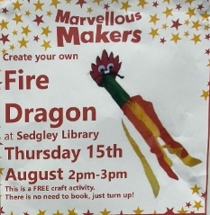 Sedgley Library - Fire Dragon Craft